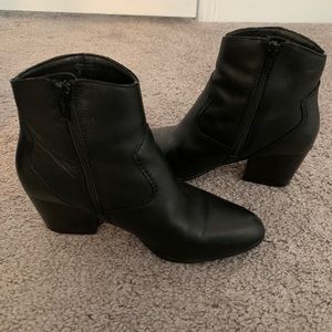 ALDO black leather booties
